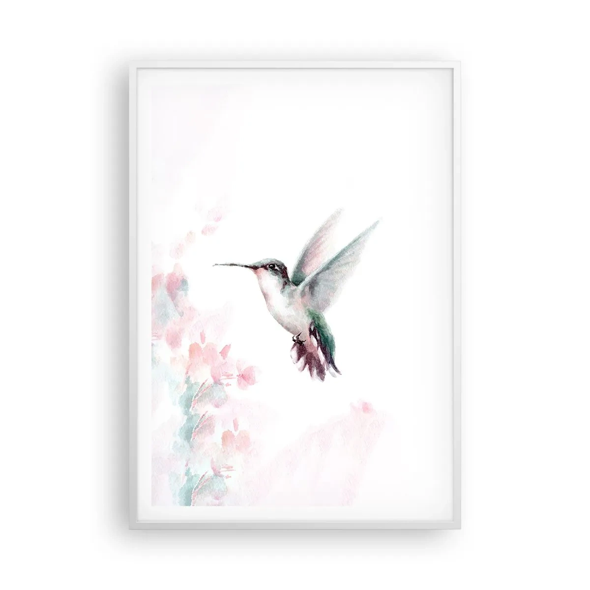 Plakat i hvid ramme - Stoppet i flagren - 70x100 cm