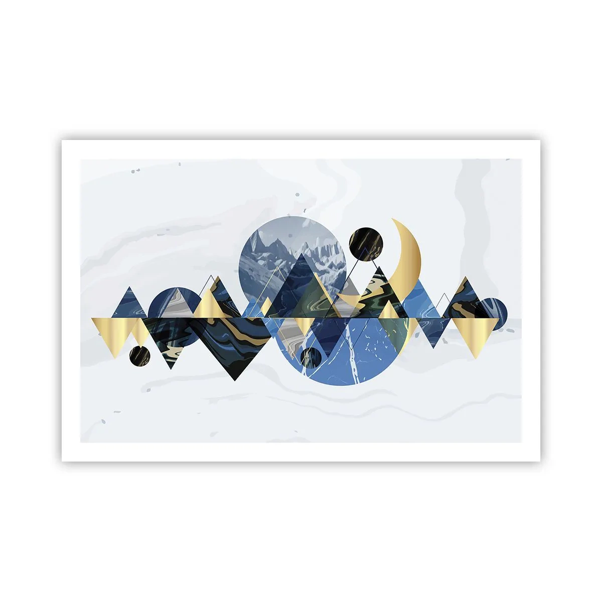 Plakat - Geometrisk landskab - 91x61 cm