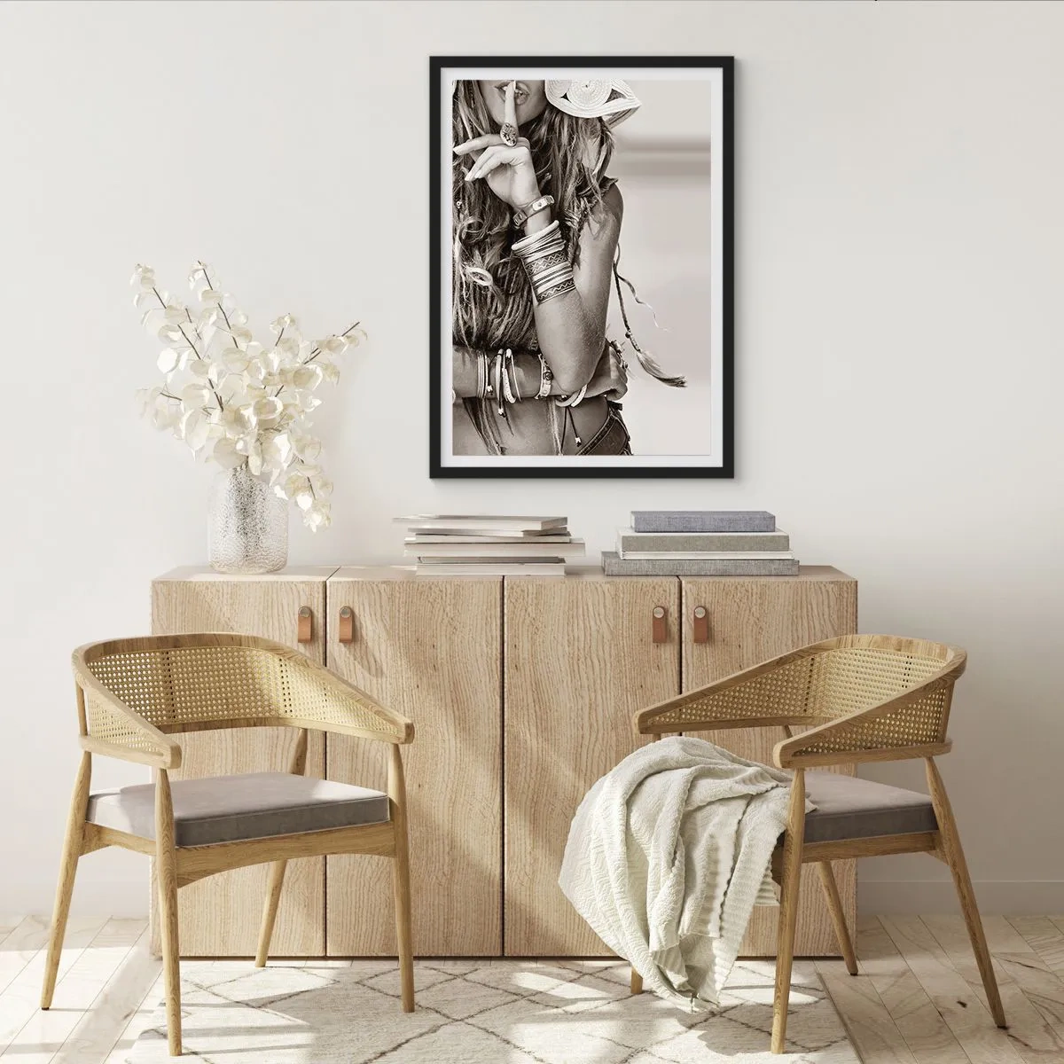 Plakat i sort ramme - Som en pige - 70x100 cm