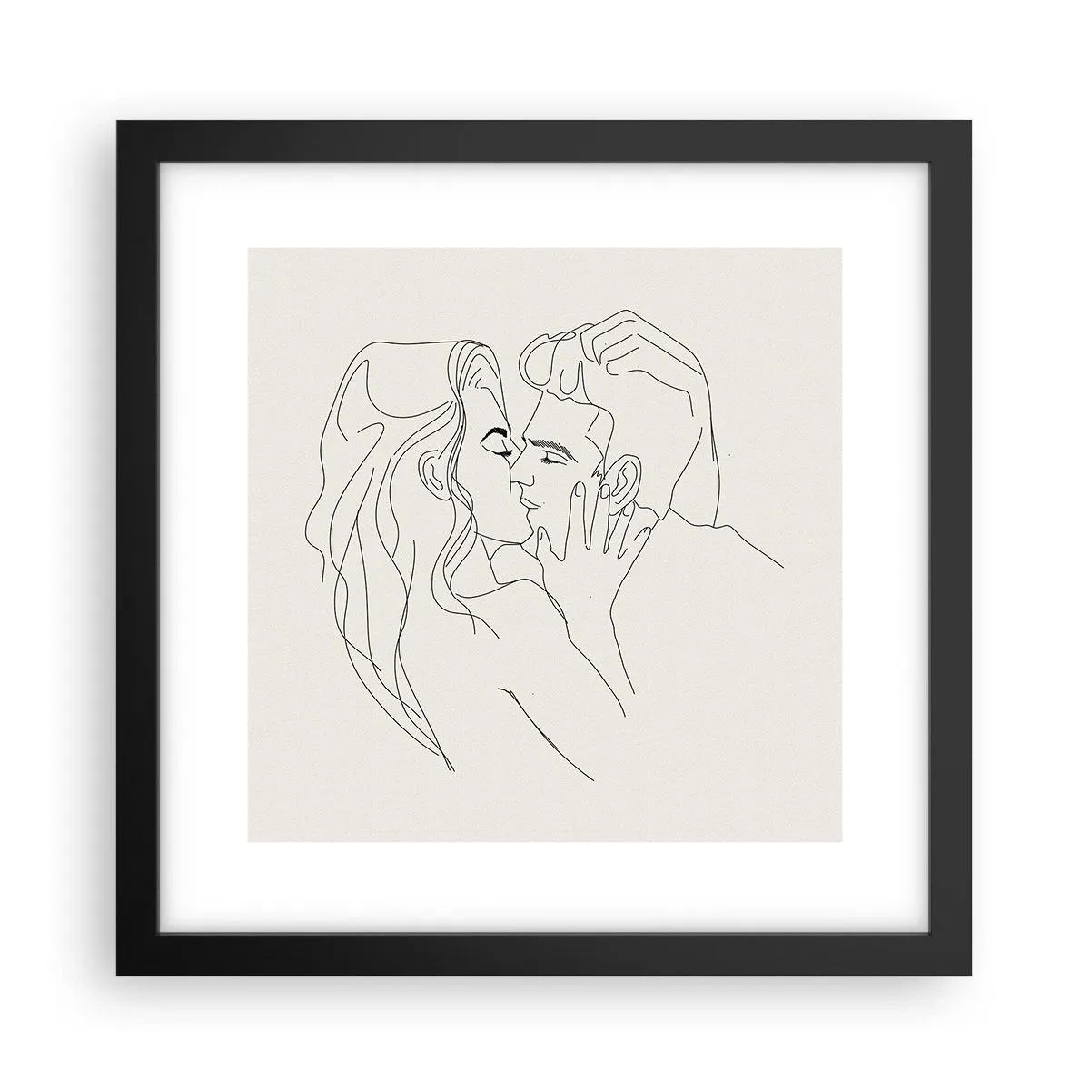 Plakat i sort ramme - Forviklet i følelser - 30x30 cm