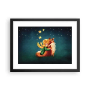 Plakat i sort ramme - Lille Prins - 40x30 cm