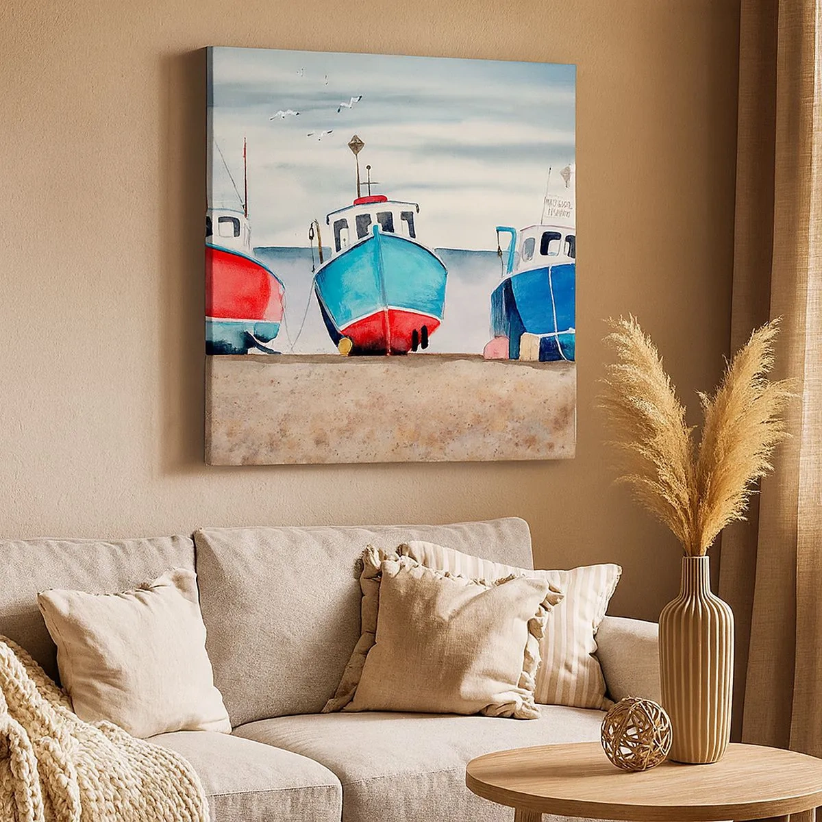 Lærredstryk - Billede på lærred - Klar til at fange - 30x30 cm