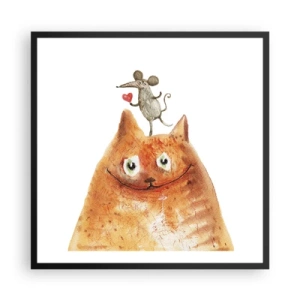 Plakat i sort ramme - Kærlighedens paradokser - 60x60 cm