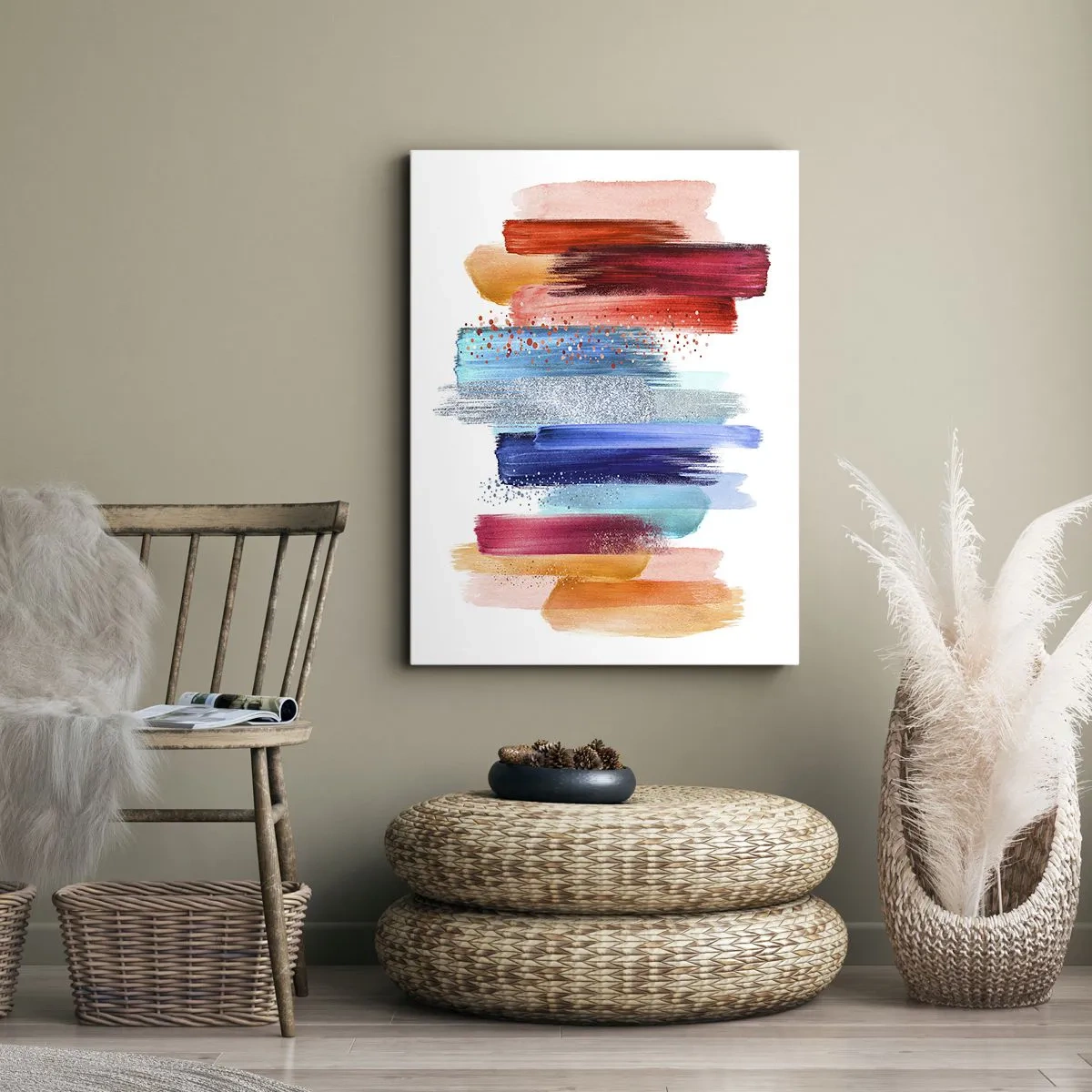 Lærredstryk - Billede på lærred - Op og ned  - 80x120 cm