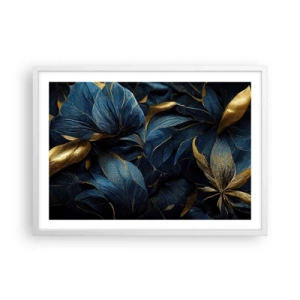 Plakat i hvid ramme - Foret med guld - 70x50 cm