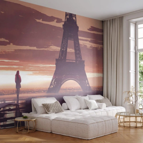 Fototapet Premium Canvas - Kun de to - By, Eiffeltårnet, Paris - 400x280 cm