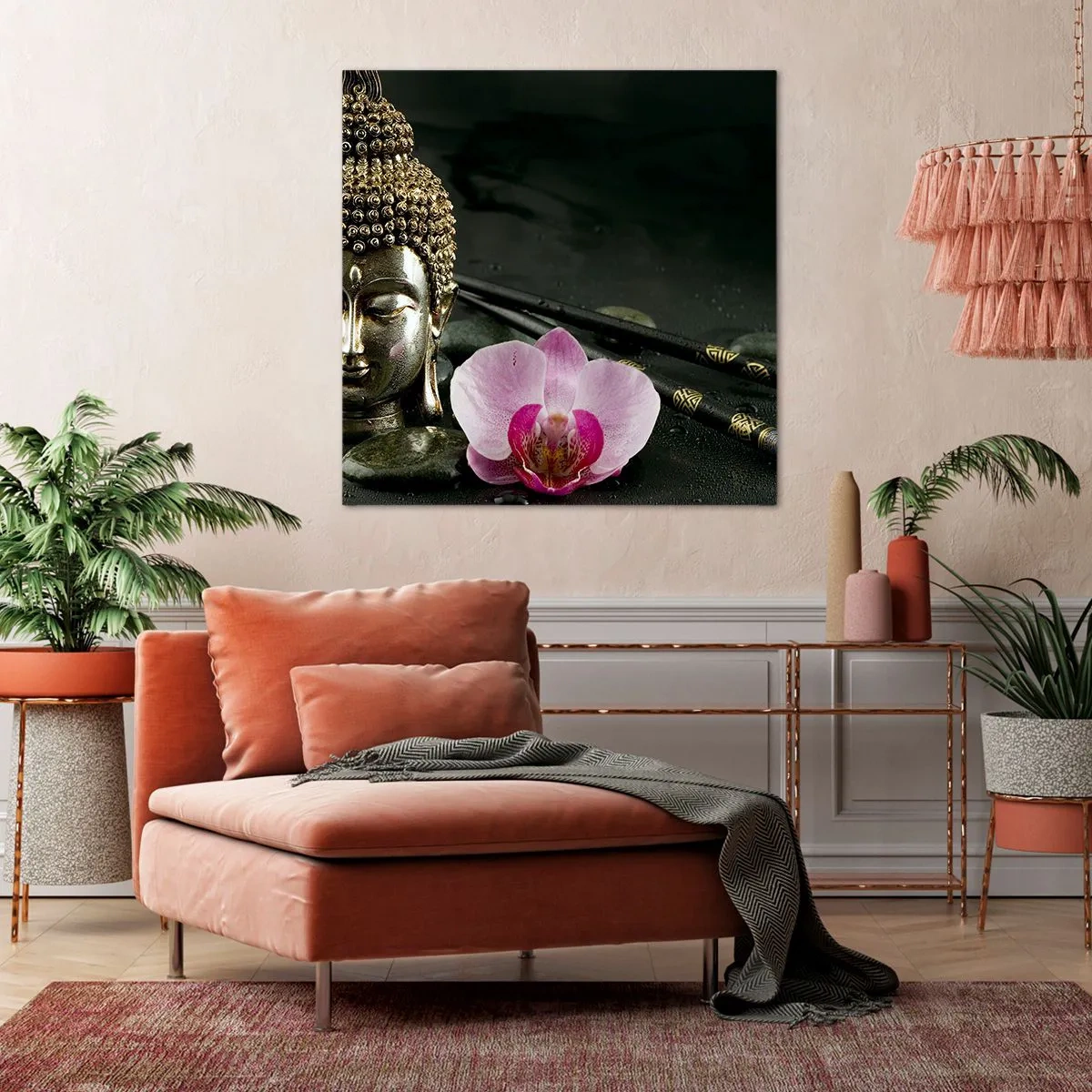 Lærredstryk - Billede på lærred - Harmoni mellem visdom og skønhed - 60x60 cm