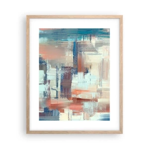 Plakat i ramme af lyst egetræ - At nå lyset - 40x50 cm