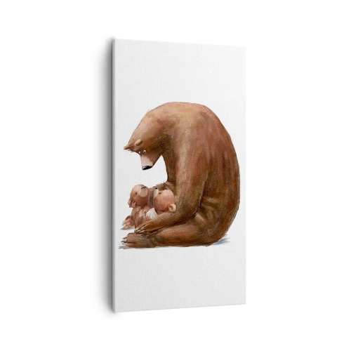 Lærredstryk - Billede på lærred - Drøm sødt, børn - 55x100 cm