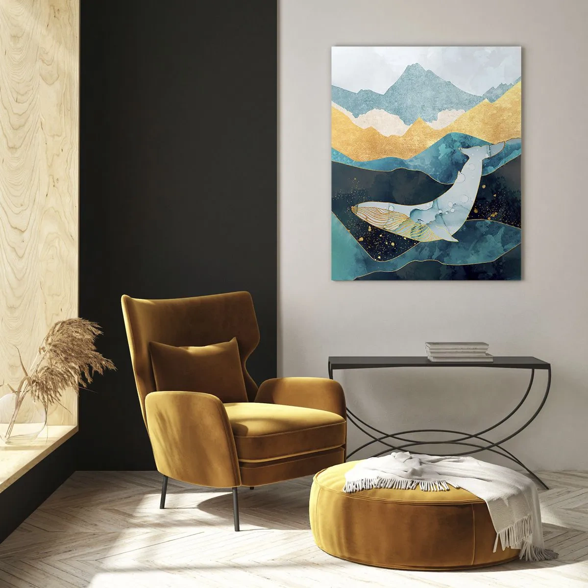 Billede på glas - Den kølige skønhed i det nordlige område - 50x70 cm