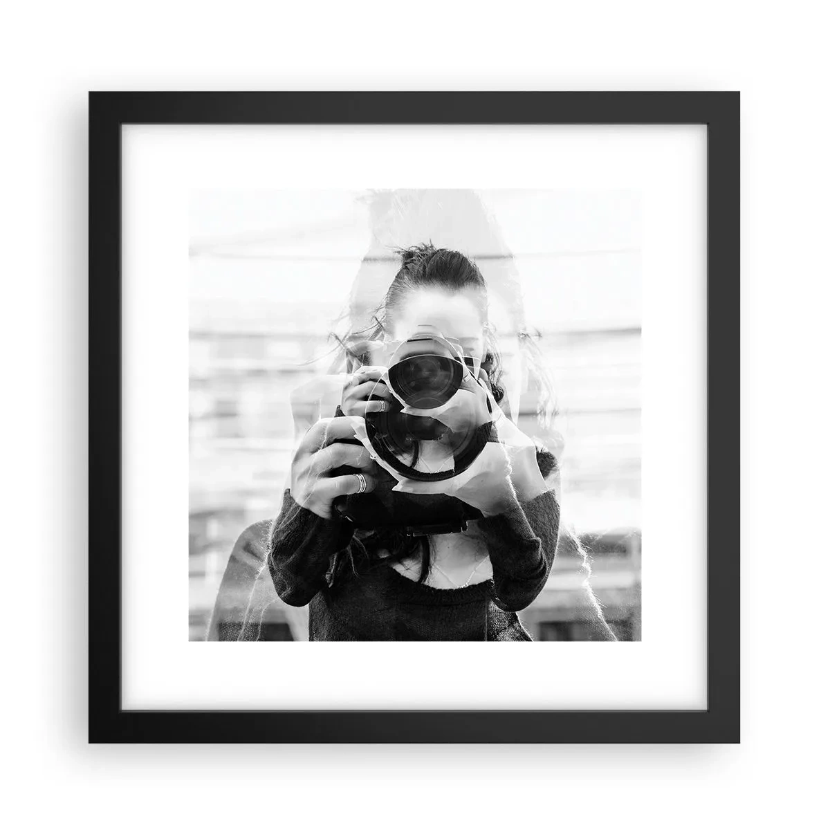 Plakat i sort ramme - Skaber og materiale - 30x30 cm