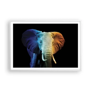 Plakat i hvid ramme - Excentrisk, ikke underlig - 100x70 cm