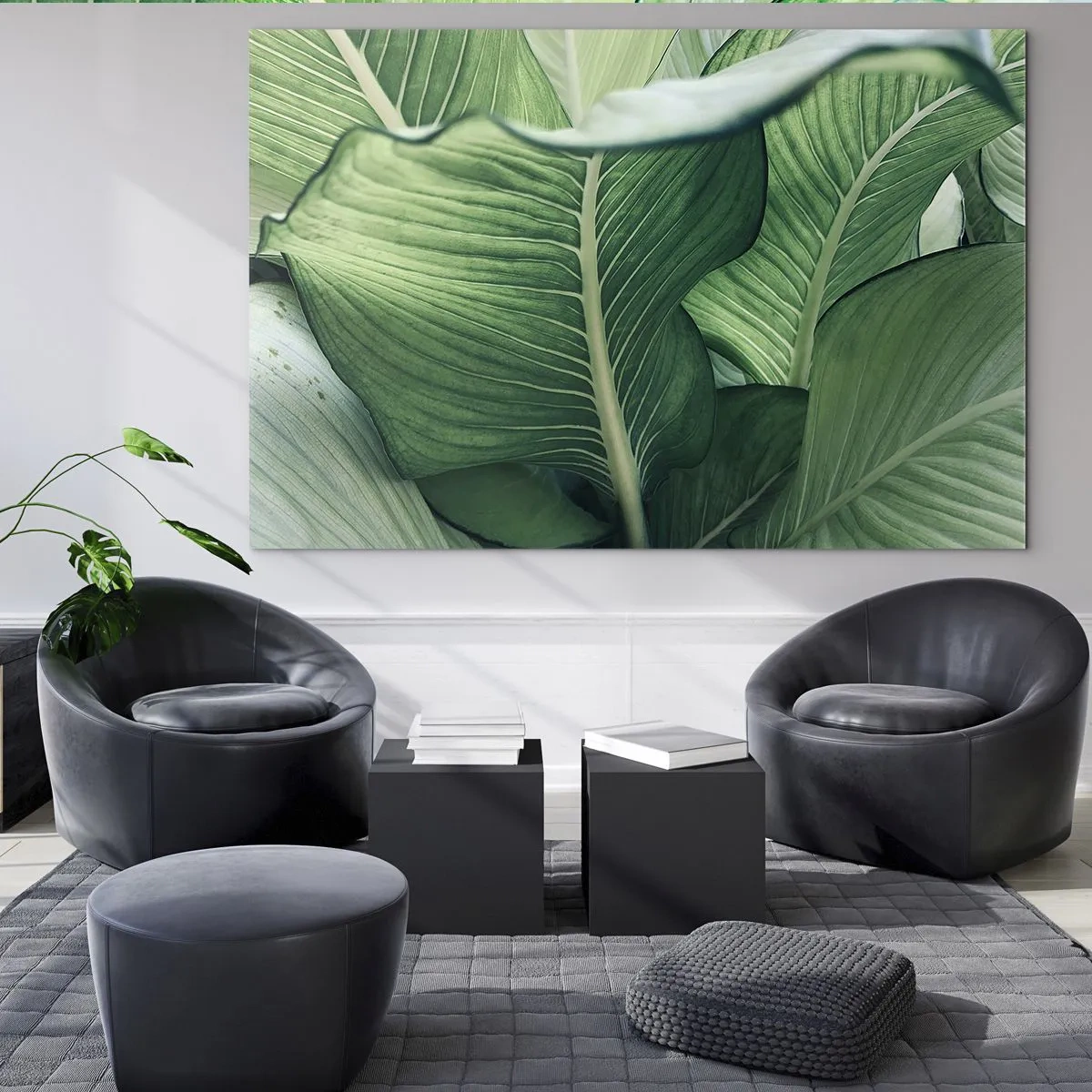 Billede på glas - Livet er intenst grønt - 100x70 cm