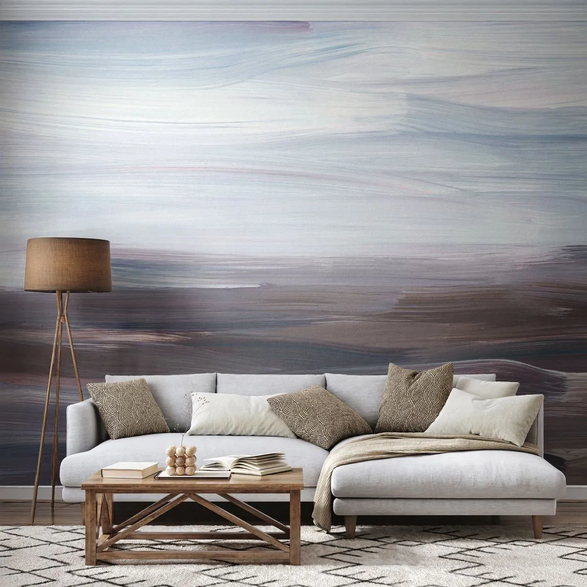 Fototapet Selvklæbende Deluxe Sticker - Elementer: vand - Maling, Stykke, Minimalisme - 100x70 cm