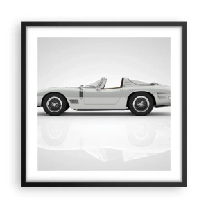 Plakat i sort ramme - Løftet om sjov - 50x50 cm