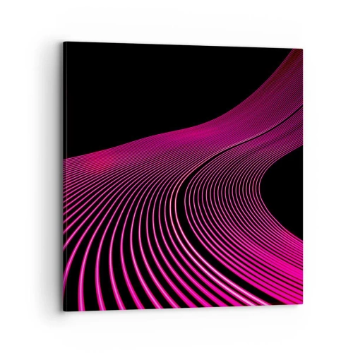 Lærredstryk - Billede på lærred - En allé af lys - 70x70 cm