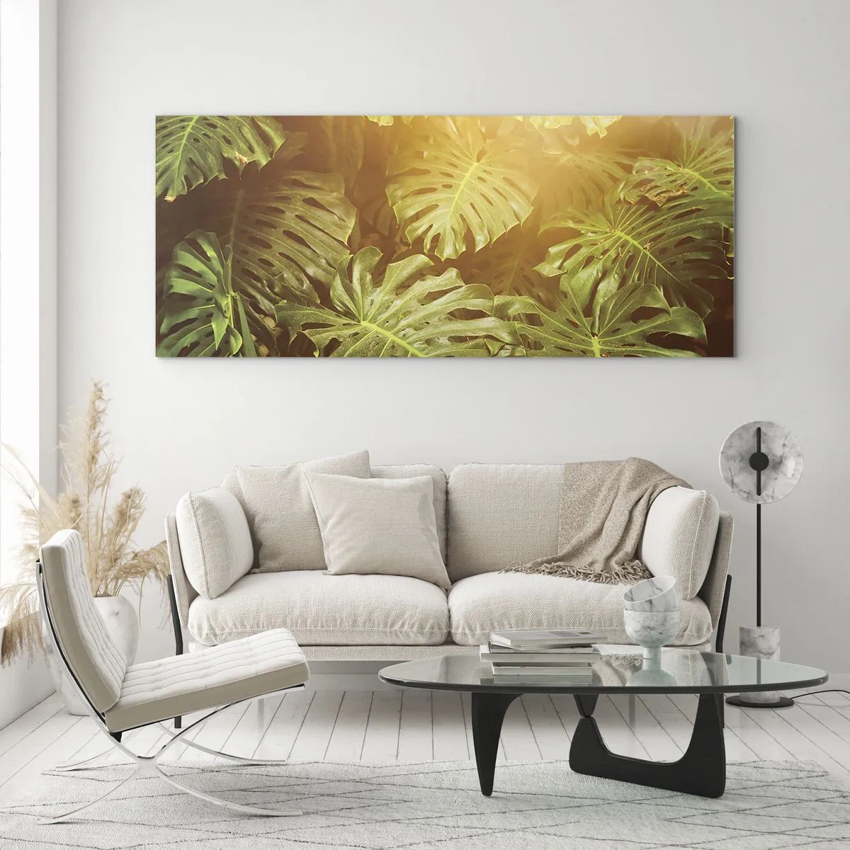 Billede på glas - Træd ind i det grønne... - 100x40 cm