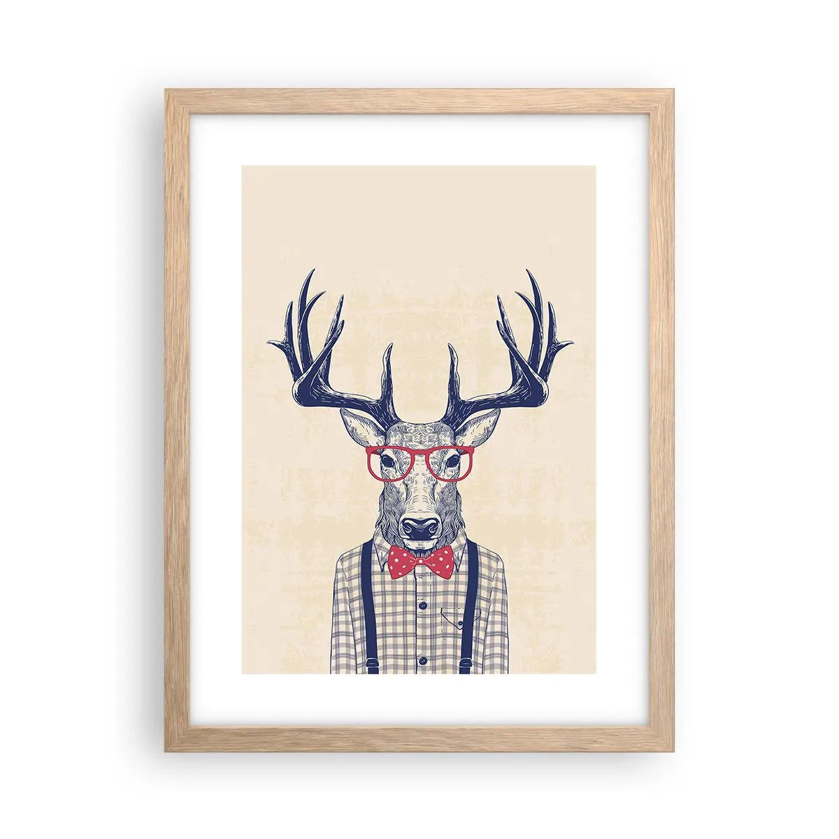 Plakat i ramme af lyst egetræ - Et underholdende ekstravaganza - 30x40 cm