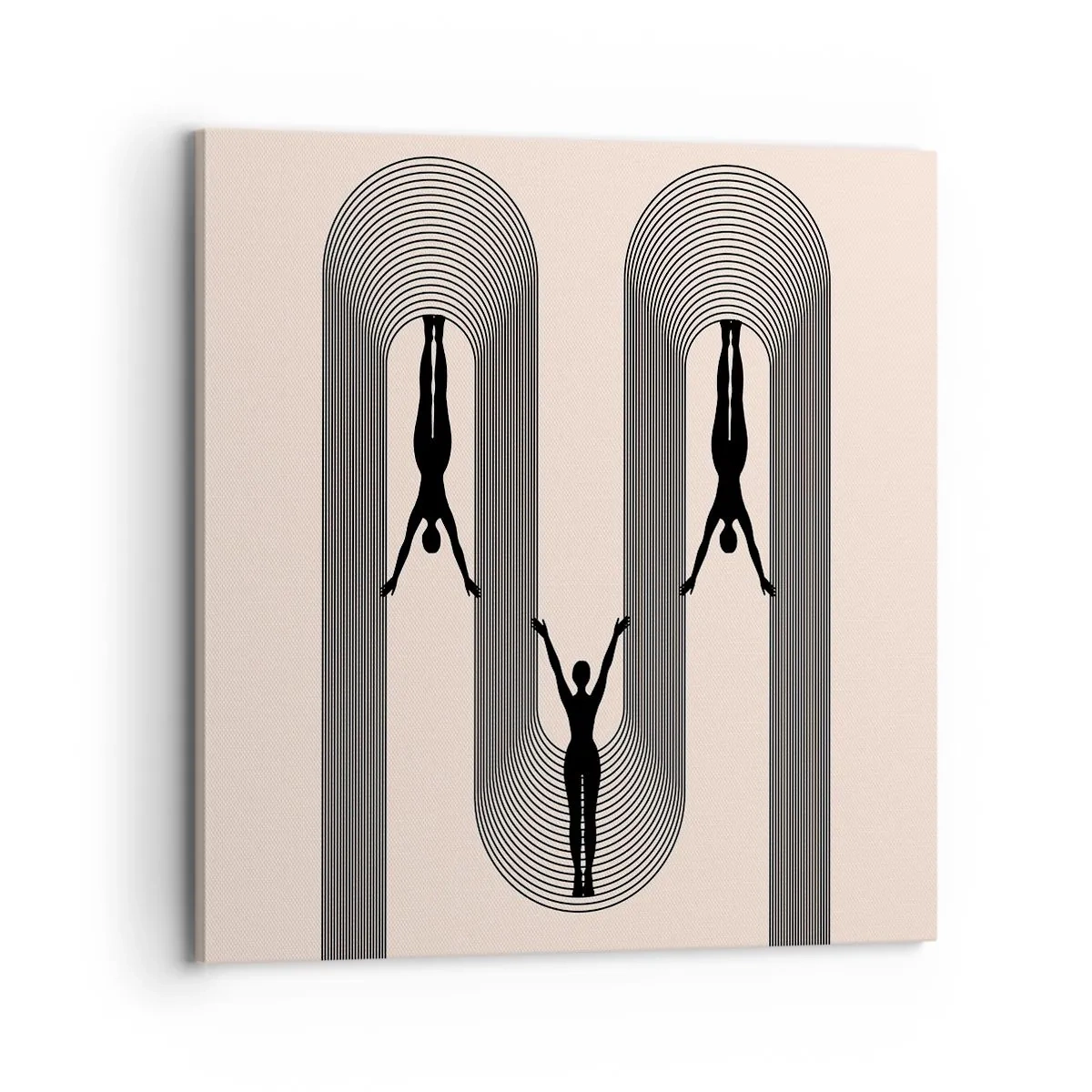 Lærredstryk - Billede på lærred - På hovedet nedad - 70x70 cm