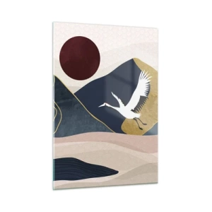 Billede på glas - Og dagen er igen FLØJET af sted - 50x70 cm