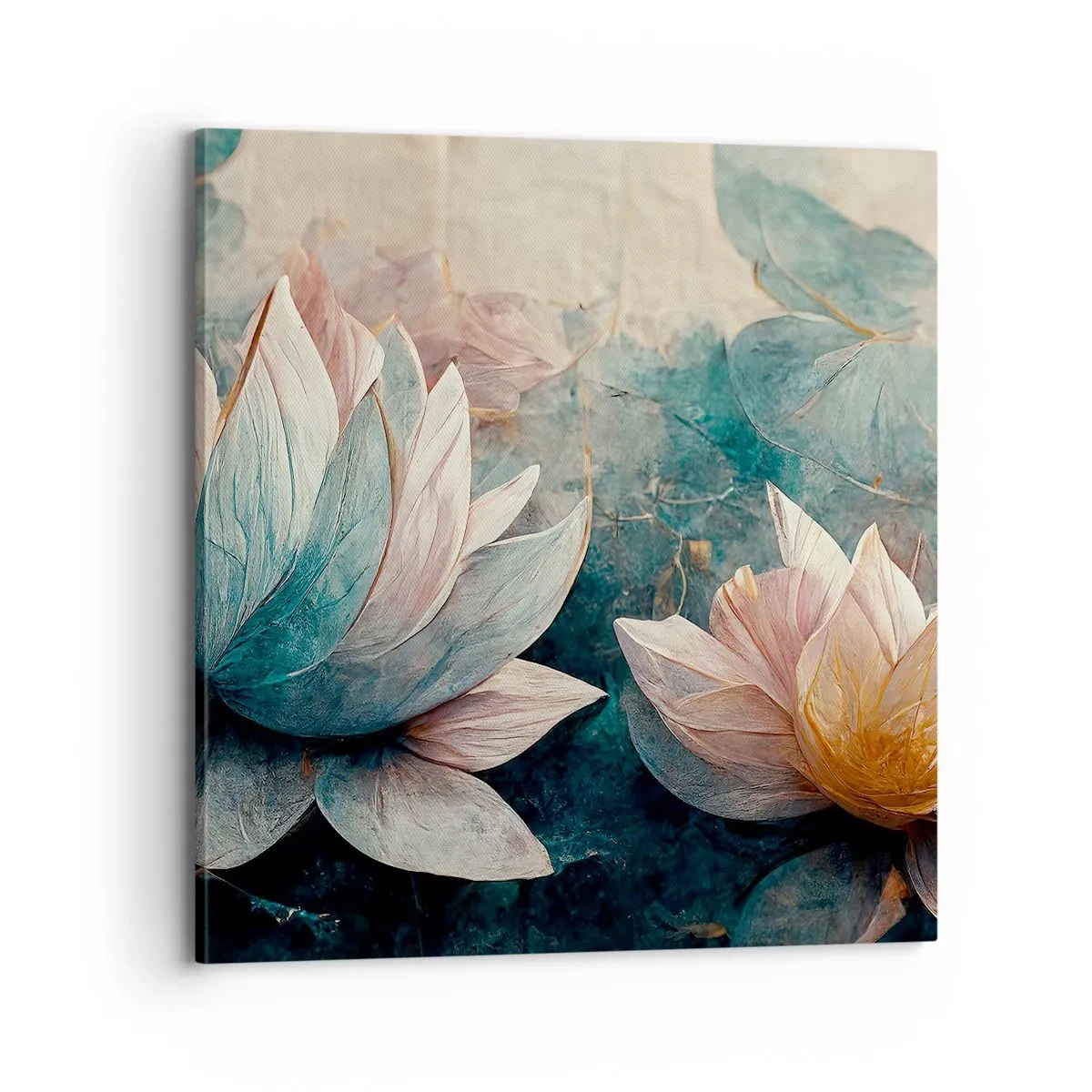 Lærredstryk - Billede på lærred - Søens stjerner - 70x70 cm