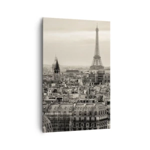 Lærredstryk - Billede på lærred - Over Paris' hustage - 80x120 cm