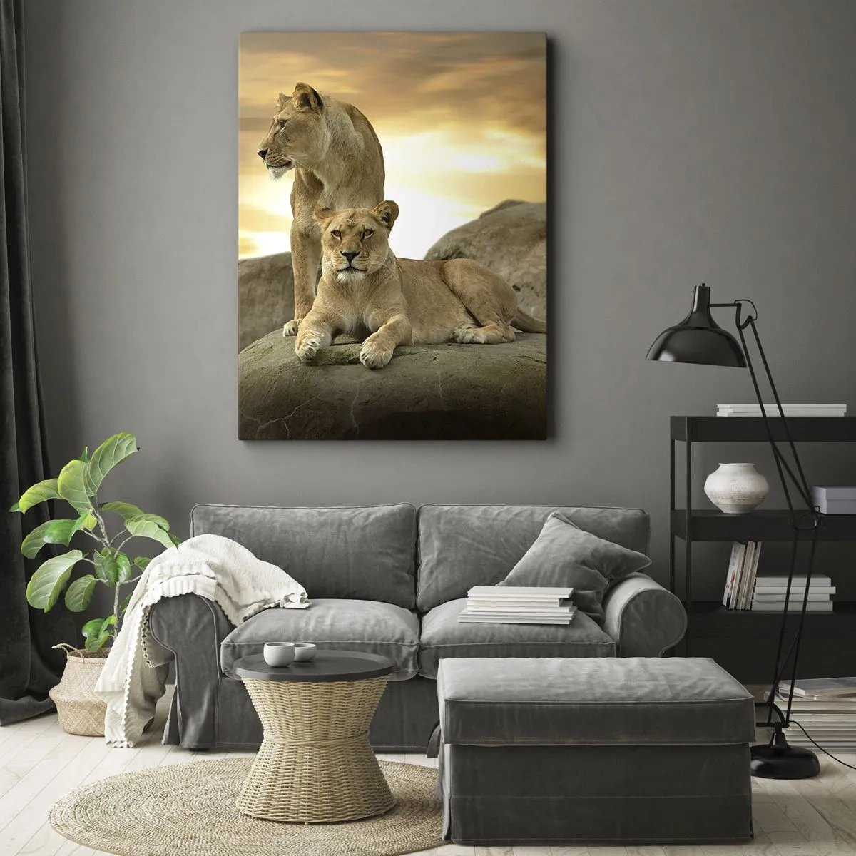 Lærredstryk - Billede på lærred - Kongelig majestæt - 50x70 cm