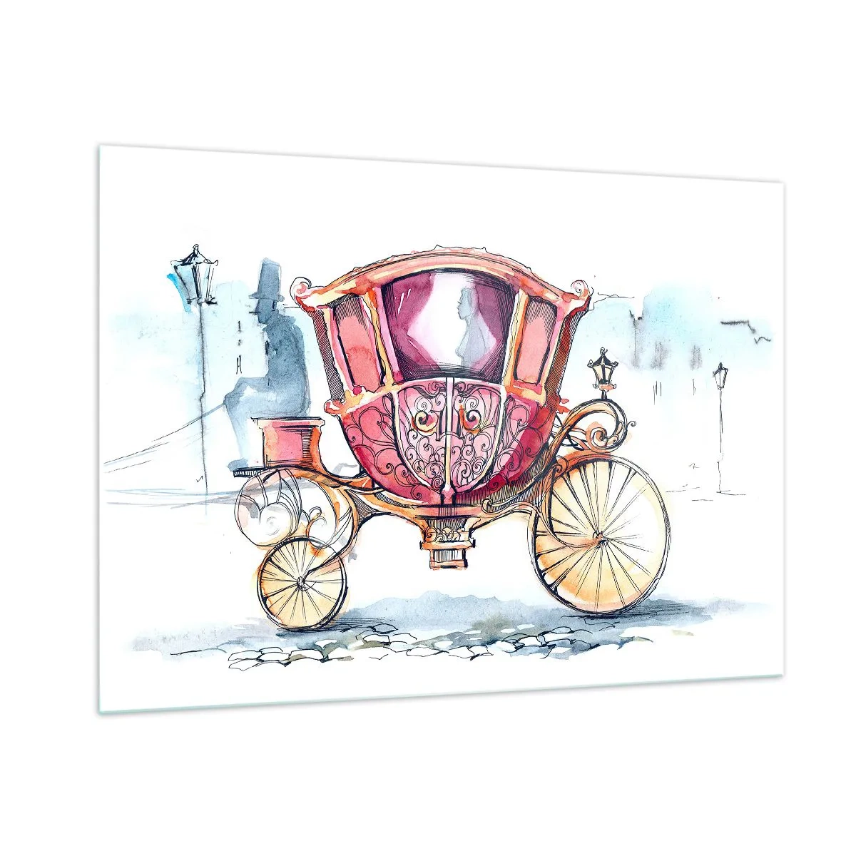 Billede på glas - Til brylluppet eller til ballet? - 100x70 cm