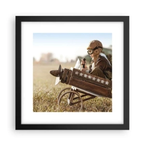 Plakat i sort ramme - Start mod drømmen - 30x30 cm