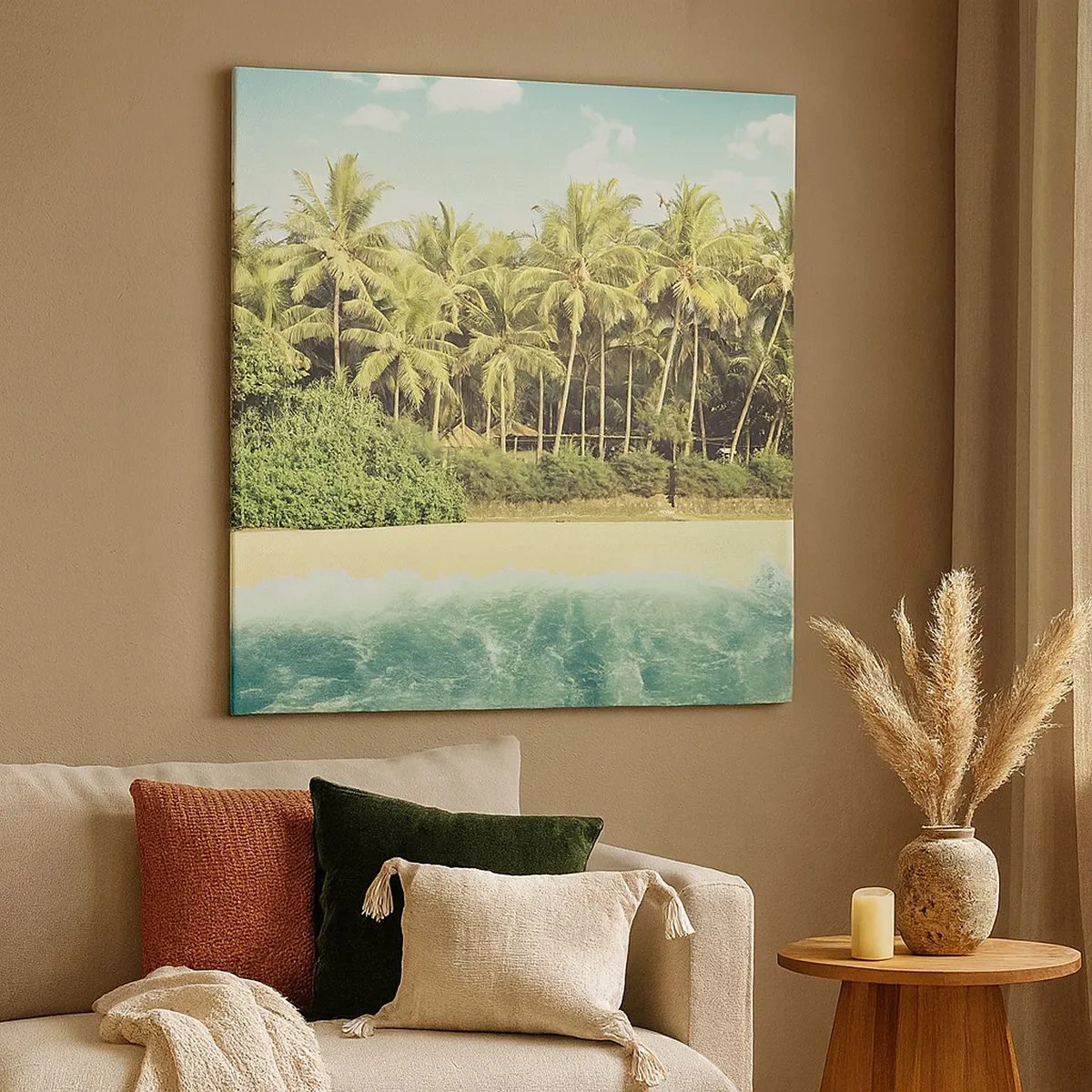 Lærredstryk - Billede på lærred - Hvad med her? - 30x30 cm