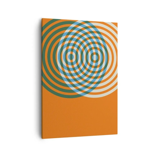 Lærredstryk - Billede på lærred - Abstrakt cirkulær variation - 50x70 cm