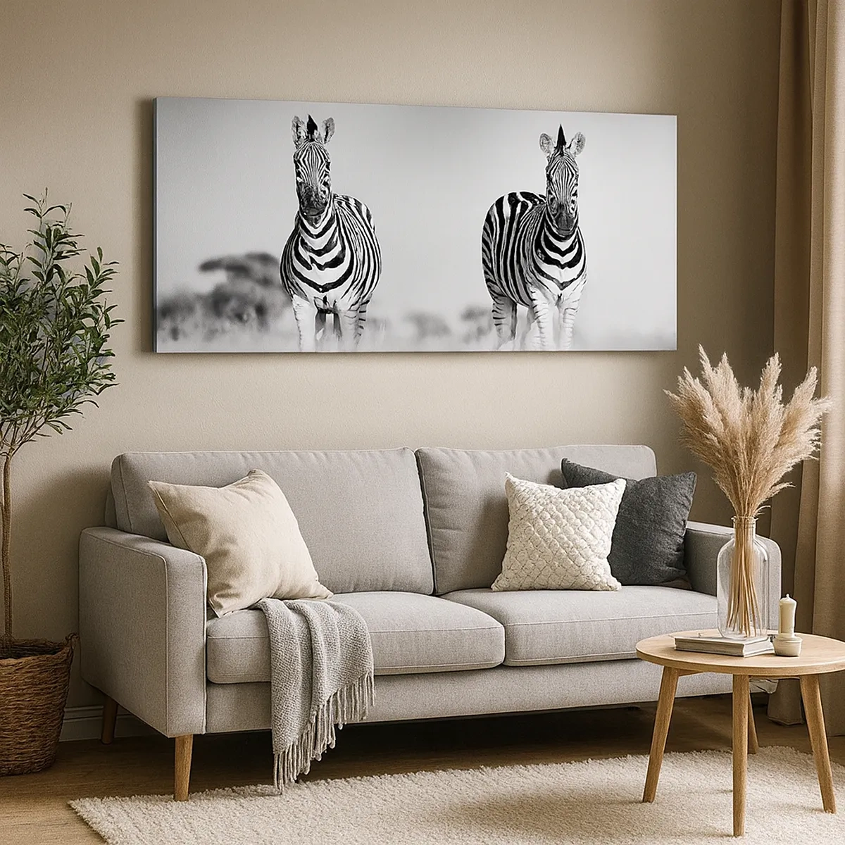 Lærredstryk - Billede på lærred - Og alligevel er verden sort og hvid - 30x30 cm