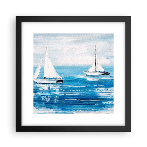 Plakat i sort ramme - Med en ven ved din side - 30x30 cm