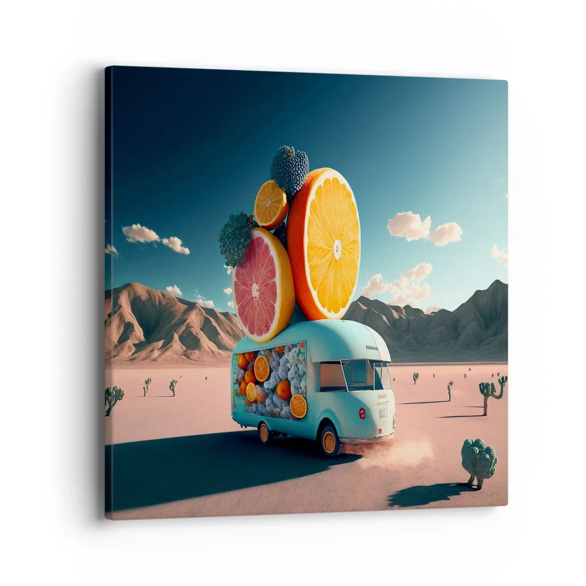 Lærredstryk - Billede på lærred - En smag af ferie - 40x40 cm