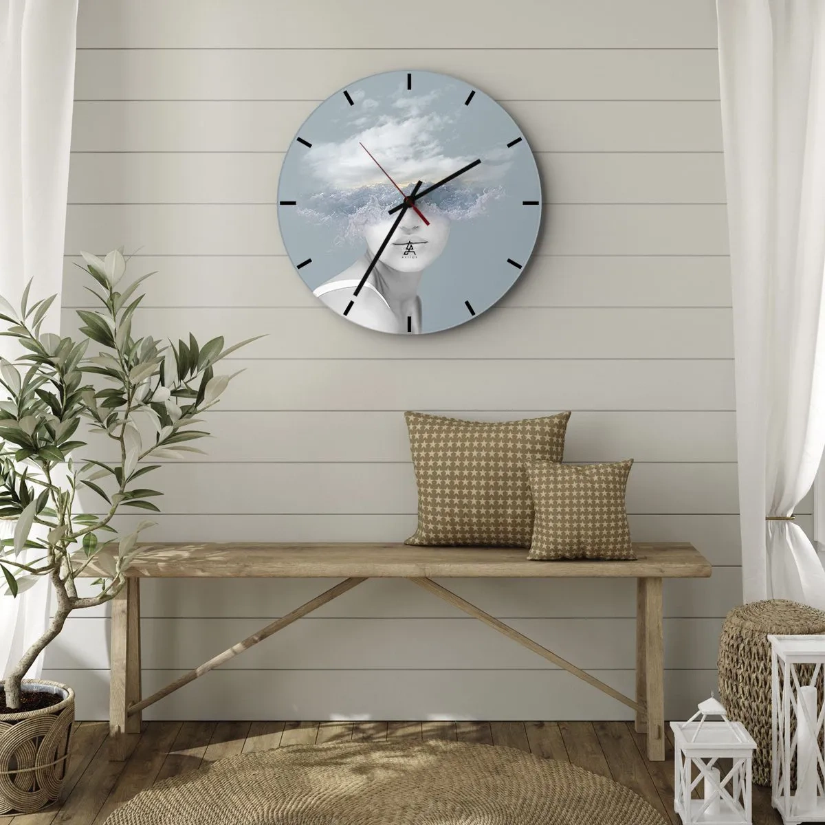 Vægur, Uret - Med hovedet i skyerne - 40x40 cm