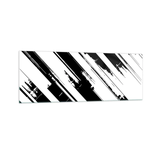 Billede på glas - Intens og dynamisk komposition - 140x50 cm