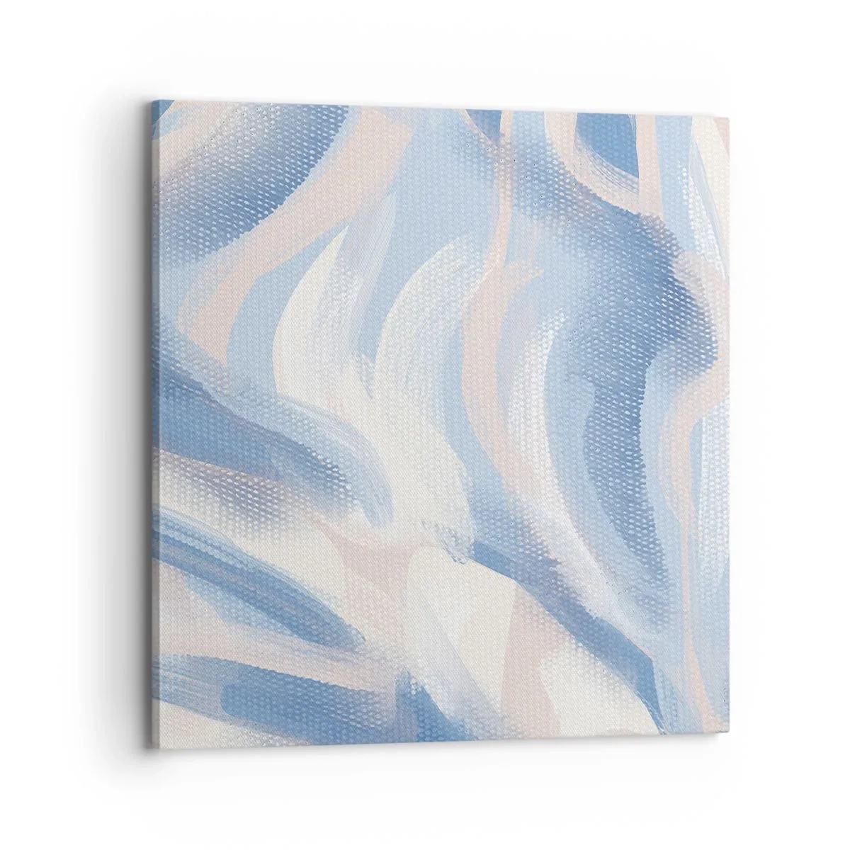 Lærredstryk - Billede på lærred - Blå krusninger - 70x70 cm