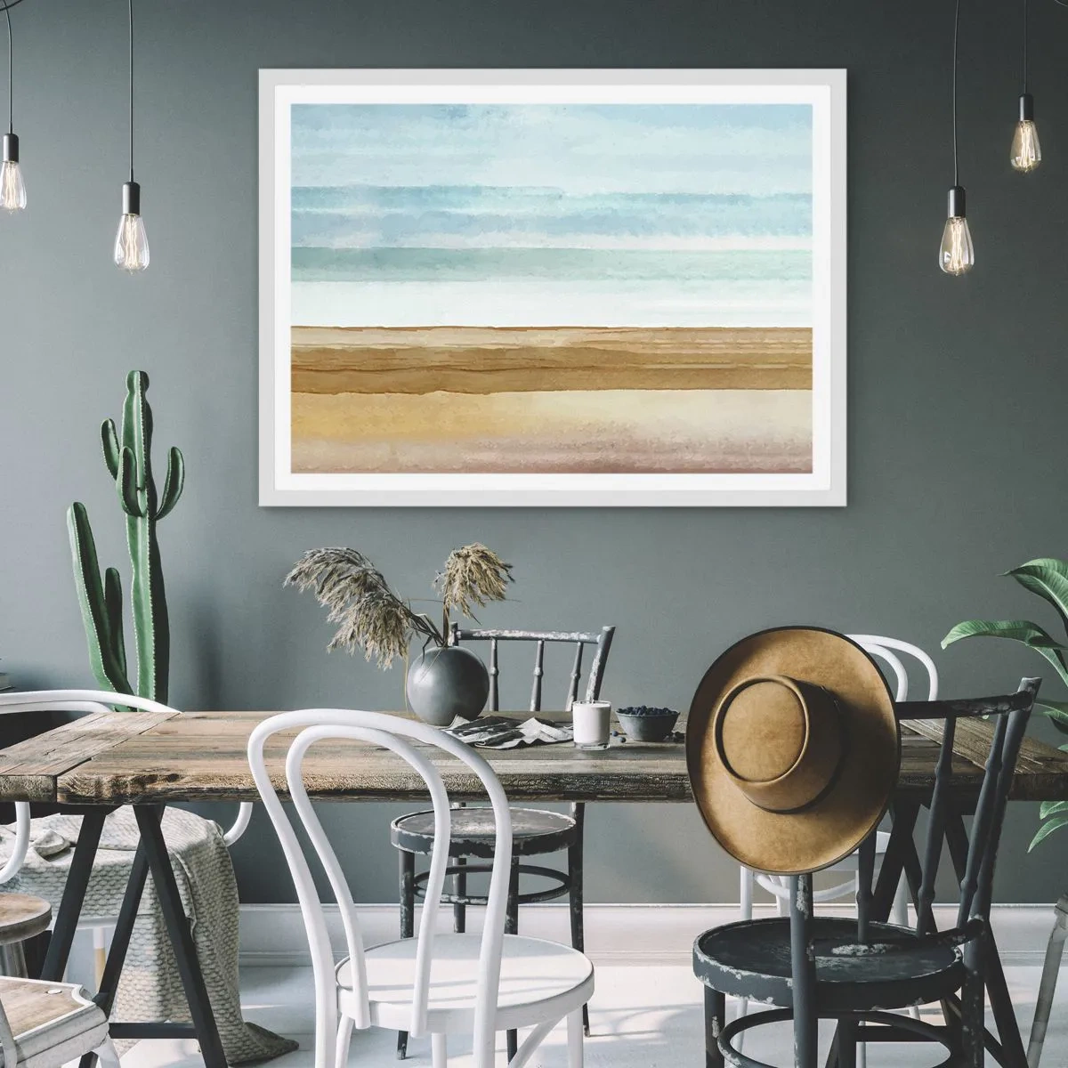 Plakat i hvid ramme - Trøst - 100x70 cm