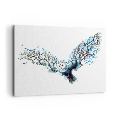 Lærredstryk - Billede på lærred - På skovens vinger - 100x70 cm