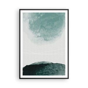 Plakat i sort ramme - Et møde med tåge - 70x100 cm