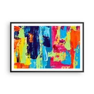 Plakat i sort ramme - Livet er smukt! - 91x61 cm