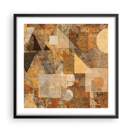 Plakat i sort ramme - Kubistisk bronzeundersøgelse - 50x50 cm