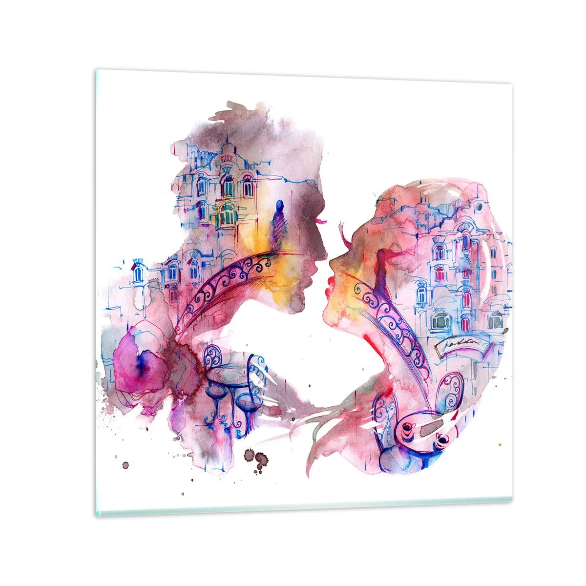 Billede på glas - Sukkenes hemmelige bro - 40x40 cm