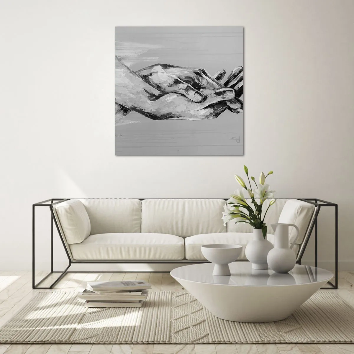 Billede på glas - Begyndelsen ... - 70x70 cm