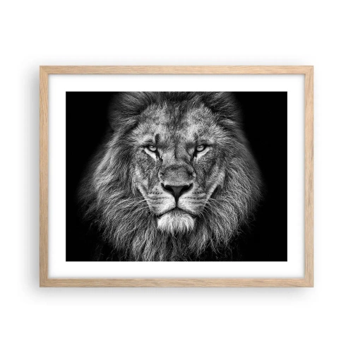 Plakat i ramme af lyst egetræ - I kroningsklædning - 50x40 cm