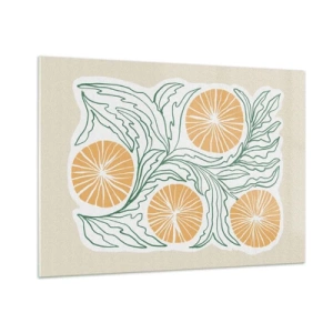 Billede på glas - Etnisk med et strejf af abstraktion - 100x70 cm