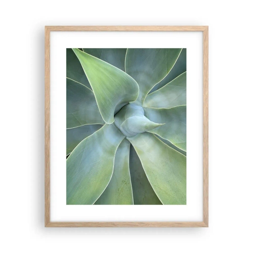Plakat i ramme af lyst egetræ - Den grønne fødsel - 40x50 cm