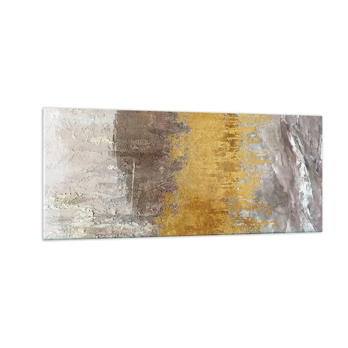 Billede på glas - En gylden eksplosion - 100x40 cm