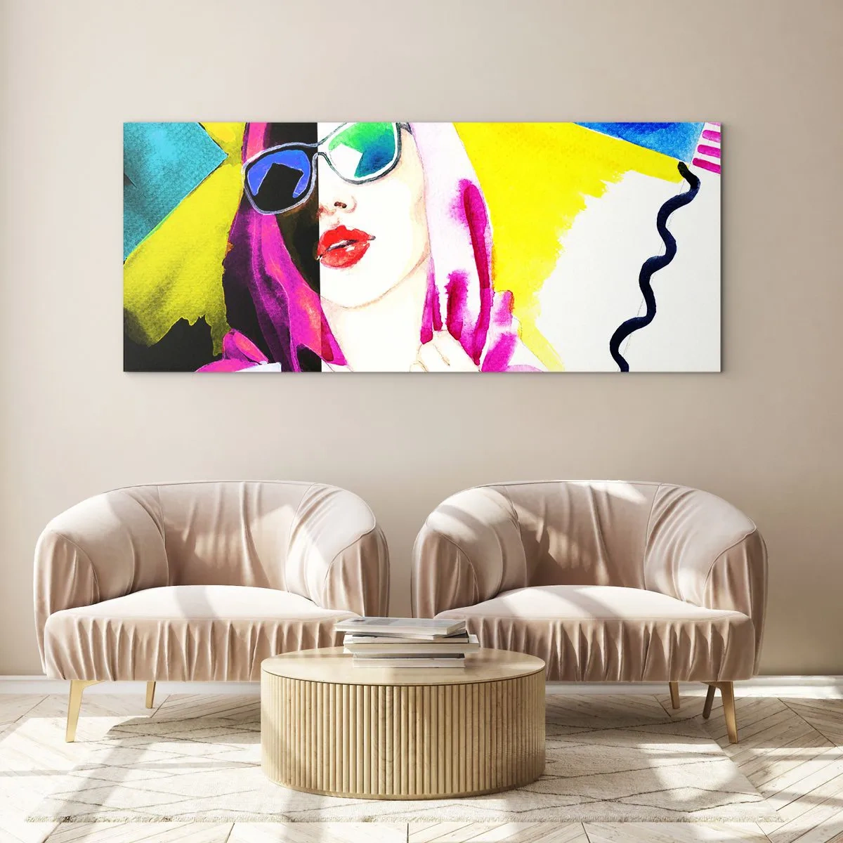 Billede på glas - Jeg er ikke hvid, og jeg er ikke sort - 90x30 cm
