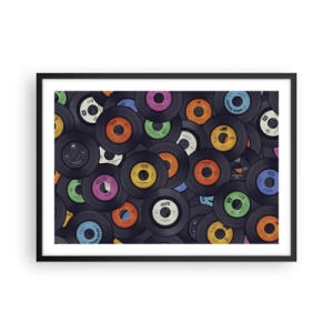Plakat i sort ramme - Farver fra klassikerne - 70x50 cm